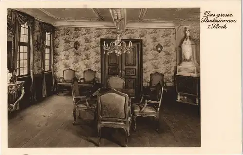 Frankfurt am Main Goethehaus Staatszimmer 1. Stock Innenansicht 1920