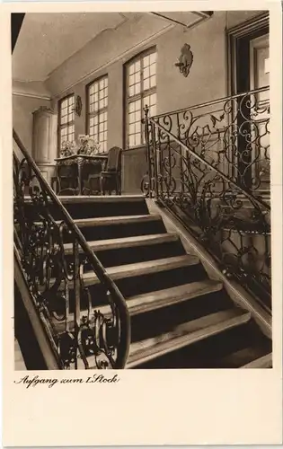 Frankfurt am Main Goethehaus Innenansicht Aufgang zum 1. Stock 1920