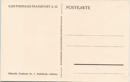 Frankfurt am Main Goethehaus Innenansicht Aufgang zum 1. Stock 1920