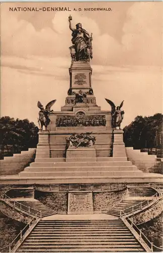 Rüdesheim (Rhein) National-Denkmal Niederwalddenkmal am Rhein 1909