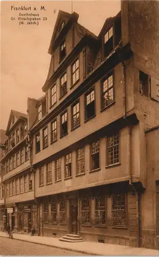 Frankfurt am Main Goethehaus am Gr. Hirschgraben 23 Goethe-Haus 1910