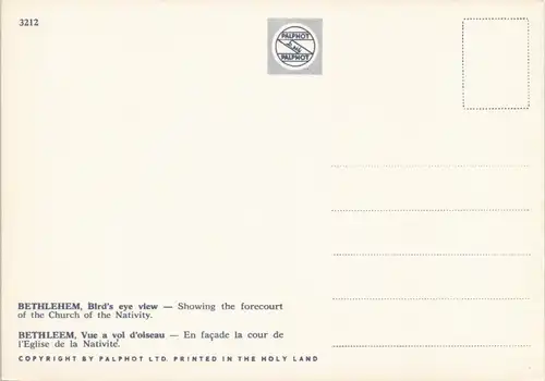 Bethlehem בֵּית לֶחֶם بيت لحم Panorama-Ansicht City Panoramic View 1975