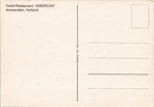 Postkaart Amsterdam Amsterdam Hotel Restaurant "AMERICAN" 1980