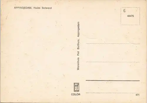 Postkaart Appingedam Ortsansicht Wohnviertel Blocks Huize Solwerd 1970