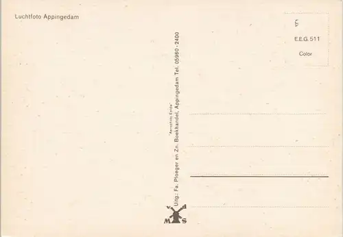 Postkaart Appingedam Ortsansicht Luftaufnahme (Aerophoto) 1970