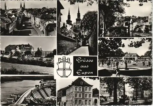 Postkaart Eupen Stadtteilansichten 1960