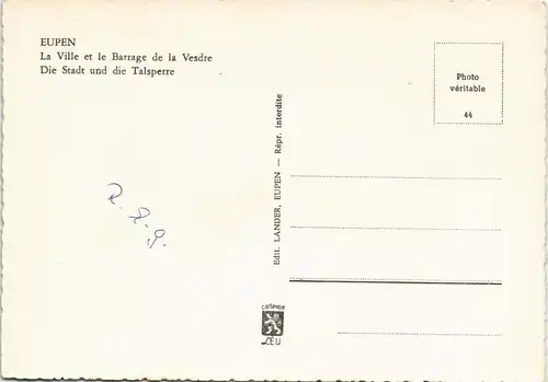 Postkaart Eupen Stadtteilansichten 1960