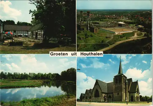 Postkaart Houthalen-Helchteren Mehrbild-AK mit 4 Ortsansichten 1977