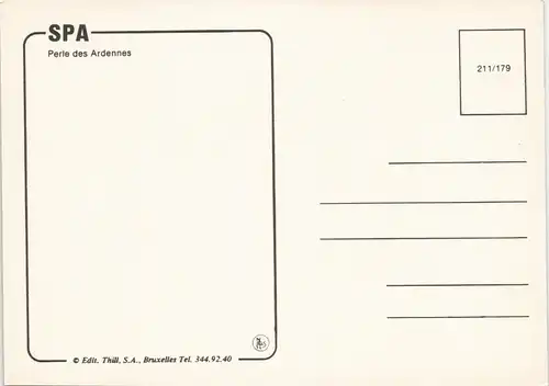Spa (Provinz Lüttich) Spa (kêr) (Spå / Spâ) Luftaufnahme Ardennen Ardennes 1980