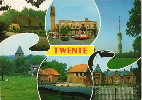 Postkaart Twente Mehrbild-AK 5 Orts- u. Umlandansichten 1975
