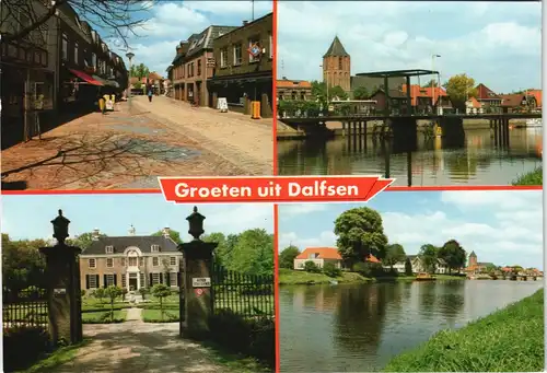 Postkaart Dalfsen Mehrbildkarte mit 4 Ortsansichten 1987