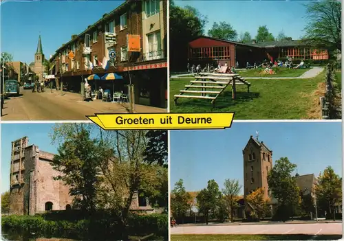 Postkaart Deurne Mehrbild-AK mit 4 Ortsansichten 1987