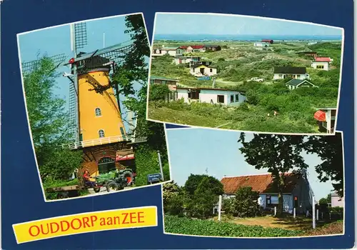 Ouddorp (ZH) Mehrbild-AK u.a. Windmühle Winde Mile Holland 1975