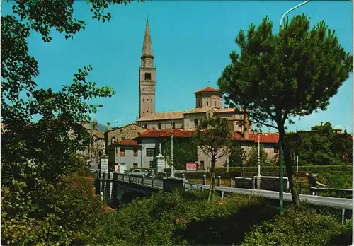 Cartoline Pordenone Scorcio panoramico con Ponte Adamo ed Eva 1970