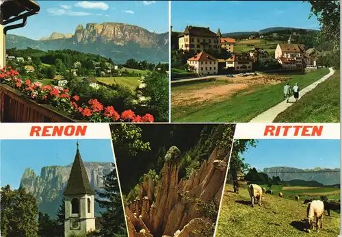 Cartoline Ritten Renon Mehrbildkarte 5 Ansichten Photos 1975