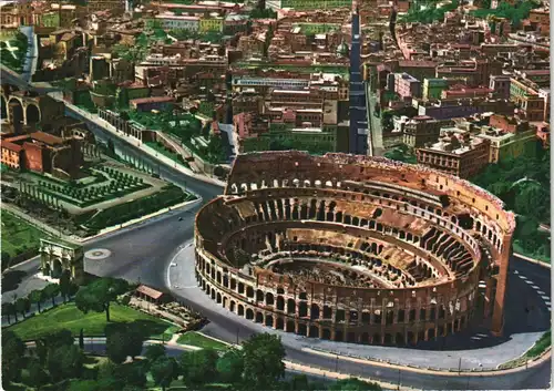 Cartoline Rom Roma Kolosseum / Colosseo / Luftbild-AK 1970