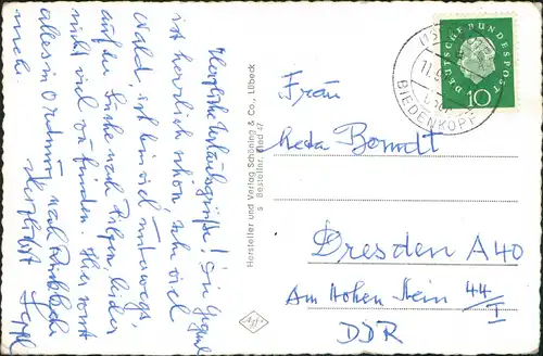 Biedenkopf Mehrbild-AK ua. Sender Sackpfeife, Schloß u. Heimatmuseum uvm. 1960