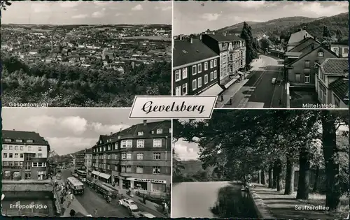 Gevelsberg Stadtteilansichten ua. Mittelstrasse, Seufzeralle uvm. 1960
