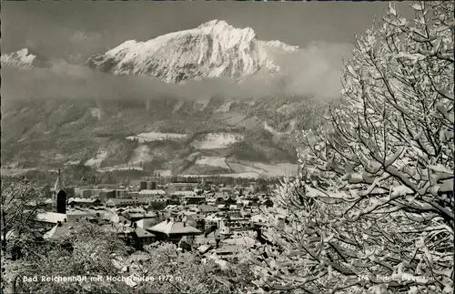 Ansichtskarte Bad Reichenhall Panorama-Ansicht gegen Hochstaufen, Berge 1963