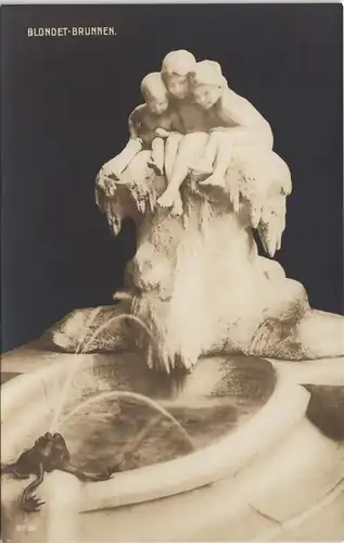 Ansichtskarte  Statuen / Plastiken / Skulptur Blondet Brunnen 1922