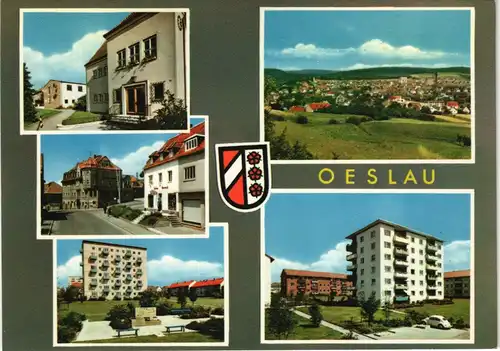 Ansichtskarte Oeslau Mehrbild-AK Straßen, Plätze & Häuser 1970