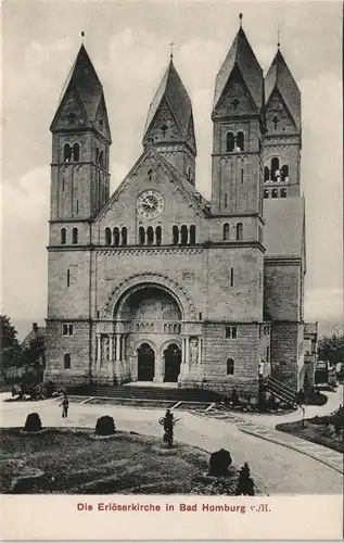 Ansichtskarte Bad Homburg vor der Höhe Partie an der Erlöserkirche 1911