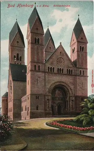 Ansichtskarte Bad Homburg vor der Höhe Partie an der Erlöserkirche 1909