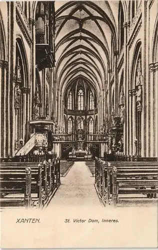 Ansichtskarte Xanten Inneres des St. Victor Dom 1910