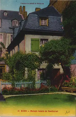 Ansichtskarte Bonn Maison natale de Beethoven (frz. Karte) Beethovenhaus 1920