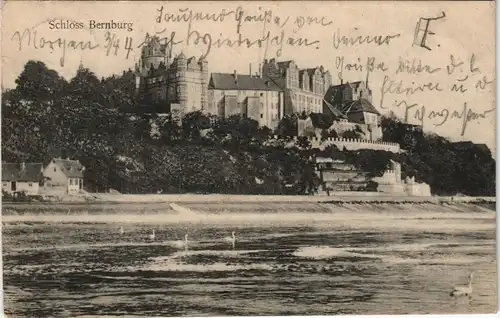 Ansichtskarte Bernburg (Saale) Schloß Schloss-Ansicht (Castle) 1909