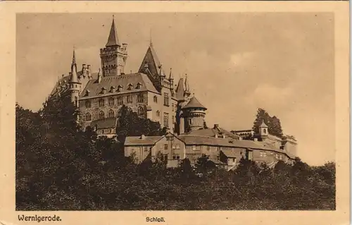 Ansichtskarte Wernigerode Schloss Gesamtansicht Feudalmuseum 1920