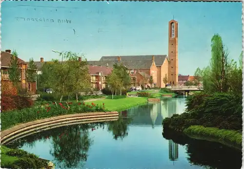 Postkaart Amstelveen Croen van Prinstererlaan - Carmelkerk 1972