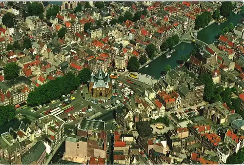 Amsterdam Amsterdam Luchtopname van de Waag en omgeving, Aerial View 1989
