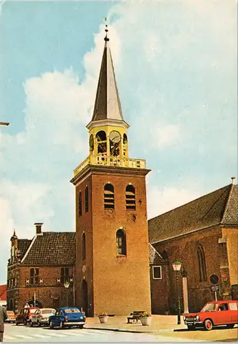 Postkaart Appingedam Toren met Raadhuis, Auto Autos, cars 1975