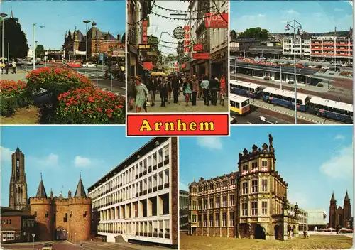 Postkaart Arnheim Arnhem Mehrbildkarte mit 5 Stadt-Ansichten 1978