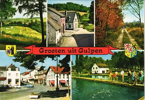 Postkaart Gulpen Groeten uit Gulpen, div. Ortsansichten 1980