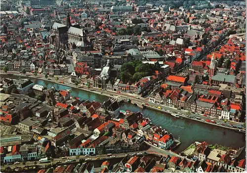 Postkaart Haarlem Luftaufnahme Zentrum vom Flugzeug aus 1990