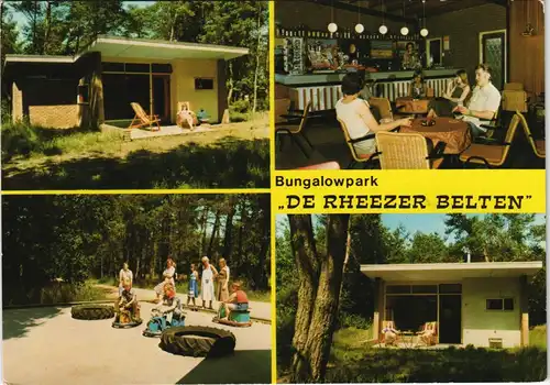 Postkaart Hardenberg Bungalowpark en Pannekoeken DE RHEEZER BELTEN 1984