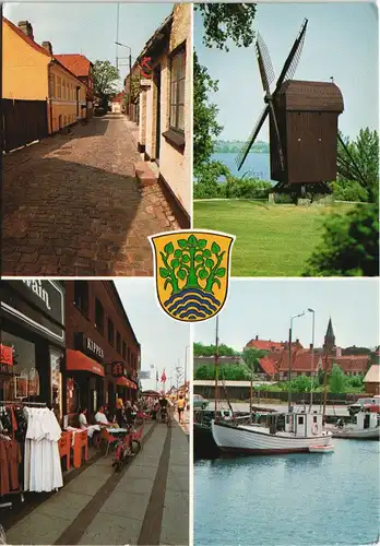 Postcard Holbæk Mehrbild-AK mit 4 Ortsansichten 1975