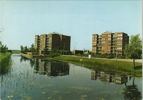 Postkaart Hoofddorp Graan voor Visch Ortsansicht mit Wohnblocks 1975