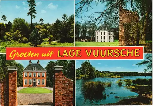 Postkaart Lage Vuursche-Baarn Umlandansicht mit Foto-Ansichten 1975