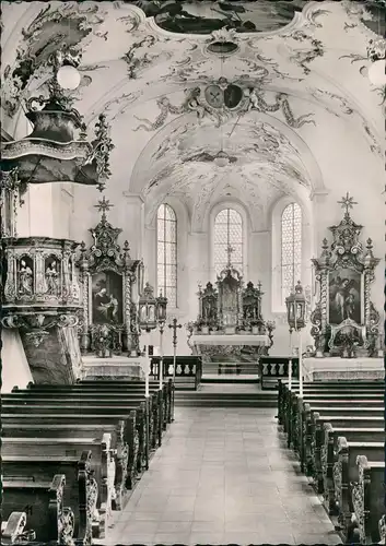 Ansichtskarte Iffeldorf Pfarrkirche St. Vitus - Innen 1959