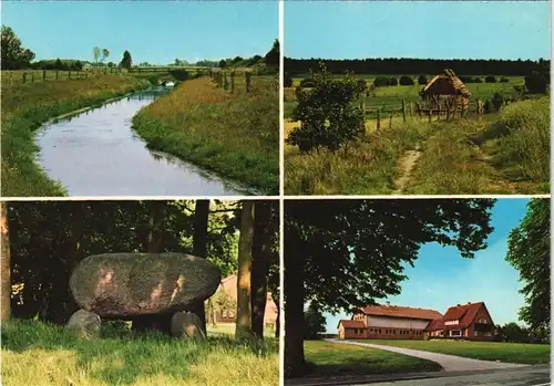 Ansichtskarte Meckelstedt Mehrbild-AK 4 Dorf u. Umland-Ansichten 1975