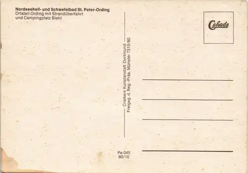 Ansichtskarte St. Peter-Ording Luftbild 1980