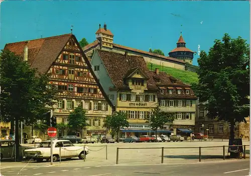 Ansichtskarte Esslingen Marktplatz mit Burg 1973