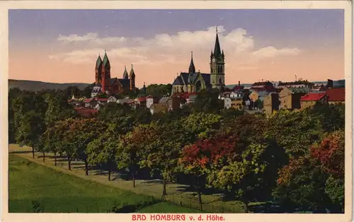 Ansichtskarte Bad Homburg vor der Höhe Partie an der Stadt 1912