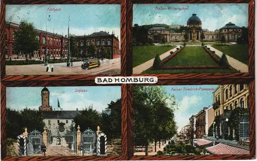 Bad Homburg vor der Höhe 4 Bild: Promenade, Kurhaus, Schloss 1914