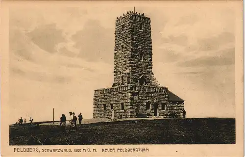 Feldberg (Schwarzwald) Feldberg (1500m) Schwarzwald Turm Menschen 1909