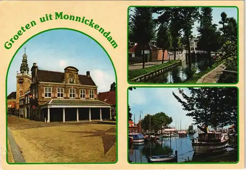 Postkaart Monnickendam-Waterland Mehrbildkarte 3 Ortsansichten 1992