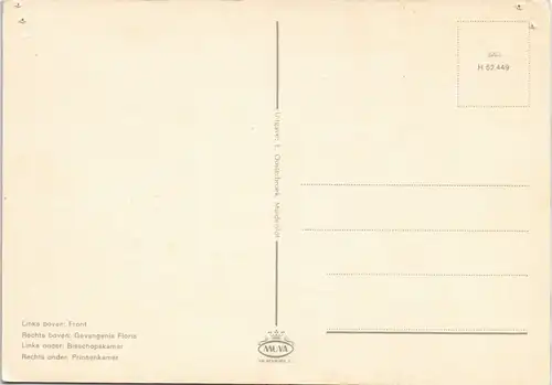 Postkaart .Niederlande Muiderslot Schloss-Ansichten Innen & Außen 1970